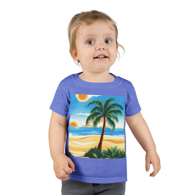Tropical Paradise Toddler T-Shirt, Beach Vibes, Summer Outing, Kid's Summer Tee, Travel, Vacation Apparel, Gift for Kids