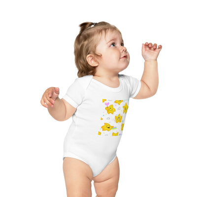 Adorable Starry Baby Bodysuit | Cute Infants' Outfit for Baby Showers, Birthdays, Playdates, Newborn Gifts, Festivals