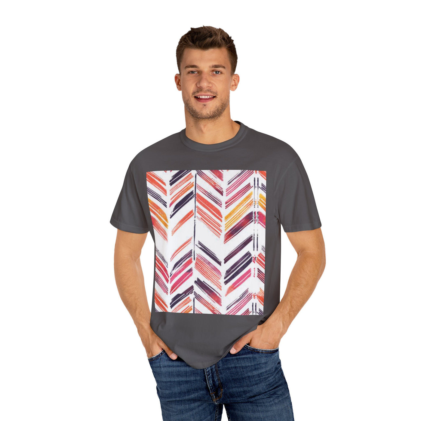 Colorful Patterned Unisex T-Shirt, Stylish Casual Tee, Gift for Her, Summer Wear, Boho Tees, Trendy Everyday Shirt