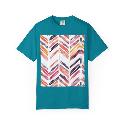 Colorful Patterned Unisex T-Shirt, Stylish Casual Tee, Gift for Her, Summer Wear, Boho Tees, Trendy Everyday Shirt