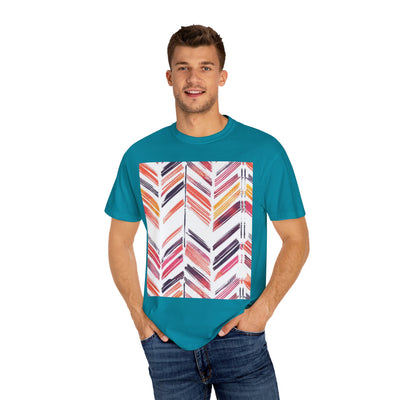 Colorful Patterned Unisex T-Shirt, Stylish Casual Tee, Gift for Her, Summer Wear, Boho Tees, Trendy Everyday Shirt