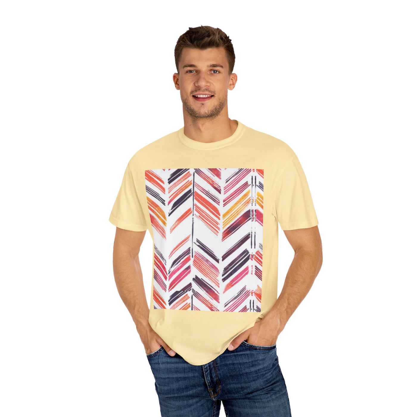 Colorful Patterned Unisex T-Shirt, Stylish Casual Tee, Gift for Her, Summer Wear, Boho Tees, Trendy Everyday Shirt