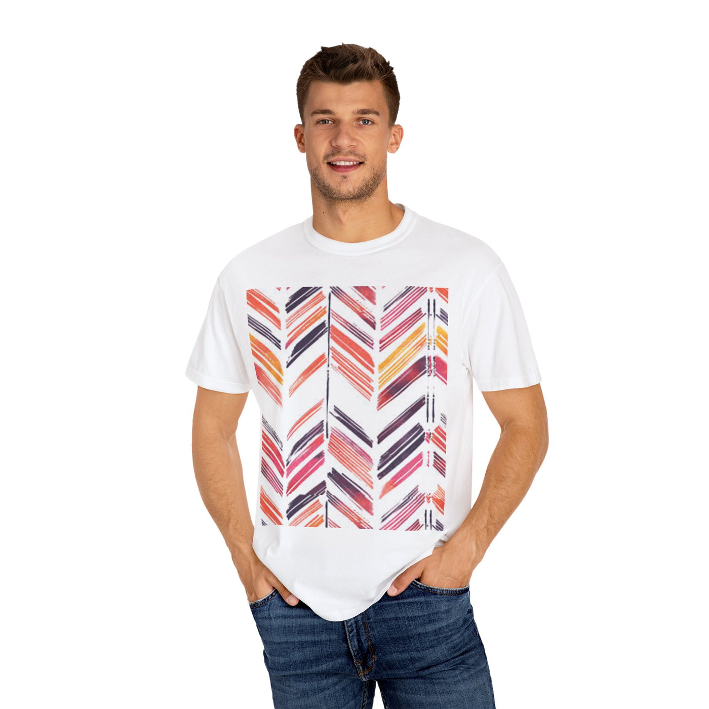 Colorful Patterned Unisex T-Shirt, Stylish Casual Tee, Gift for Her, Summer Wear, Boho Tees, Trendy Everyday Shirt