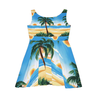 Tropical Women's Skater Dress - Beach Vibes, Summer Fun, Vacation Wear, Resort Clothing, Casual Dress, Party Dress