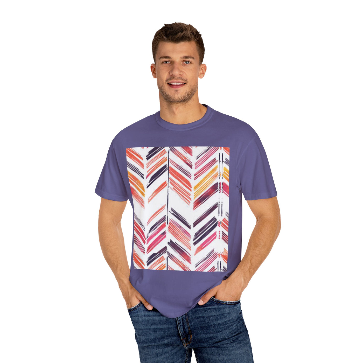 Colorful Patterned Unisex T-Shirt, Stylish Casual Tee, Gift for Her, Summer Wear, Boho Tees, Trendy Everyday Shirt