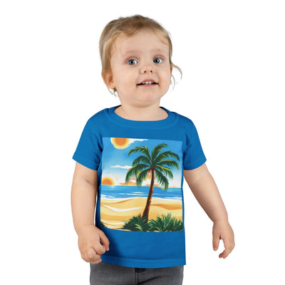 Tropical Paradise Toddler T-Shirt, Beach Vibes, Summer Outing, Kid's Summer Tee, Travel, Vacation Apparel, Gift for Kids