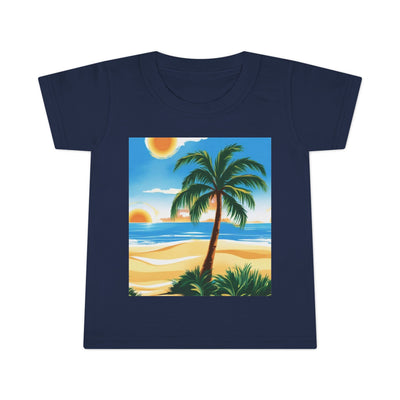 Tropical Paradise Toddler T-Shirt, Beach Vibes, Summer Outing, Kid's Summer Tee, Travel, Vacation Apparel, Gift for Kids