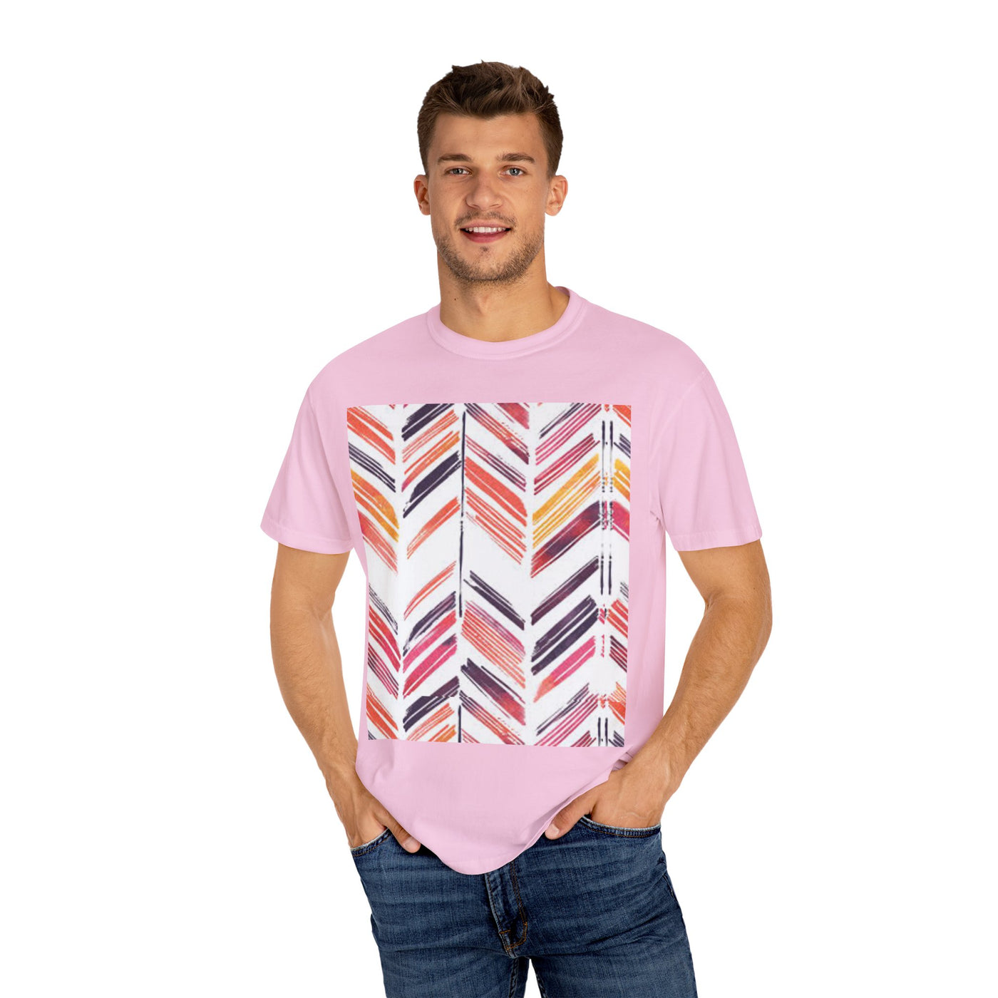Colorful Patterned Unisex T-Shirt, Stylish Casual Tee, Gift for Her, Summer Wear, Boho Tees, Trendy Everyday Shirt