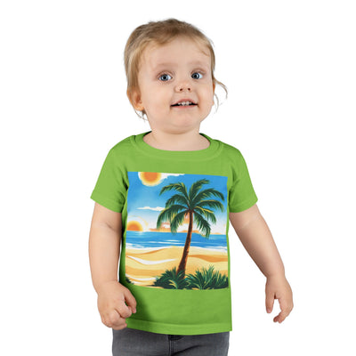 Tropical Paradise Toddler T-Shirt, Beach Vibes, Summer Outing, Kid's Summer Tee, Travel, Vacation Apparel, Gift for Kids