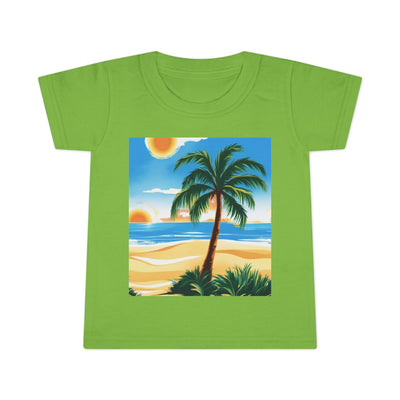 Tropical Paradise Toddler T-Shirt, Beach Vibes, Summer Outing, Kid's Summer Tee, Travel, Vacation Apparel, Gift for Kids