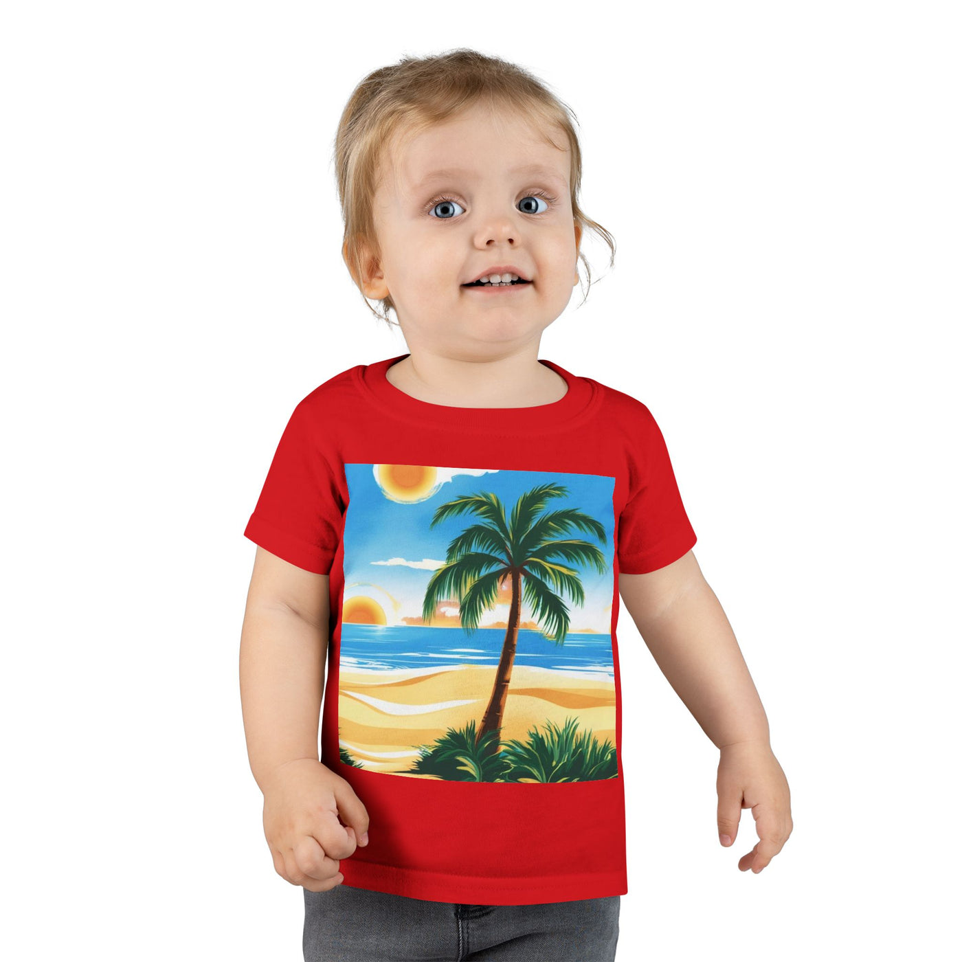 Tropical Paradise Toddler T-Shirt, Beach Vibes, Summer Outing, Kid's Summer Tee, Travel, Vacation Apparel, Gift for Kids