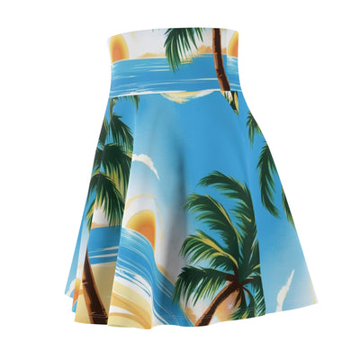 Tropical Sunset Skater Skirt, Beach Vibes, Vacation Wear, Summer Outfit, Casual Fashion, Gift for Her, AOP Print