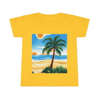 Tropical Paradise Toddler T-Shirt, Beach Vibes, Summer Outing, Kid's Summer Tee, Travel, Vacation Apparel, Gift for Kids