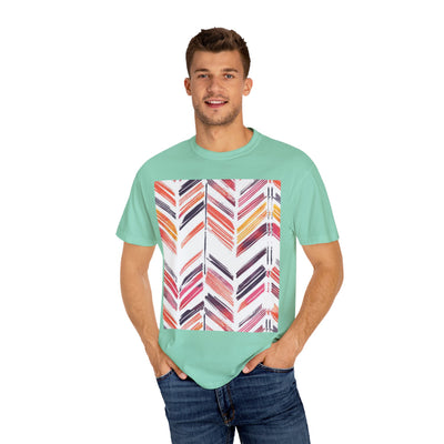 Colorful Patterned Unisex T-Shirt, Stylish Casual Tee, Gift for Her, Summer Wear, Boho Tees, Trendy Everyday Shirt