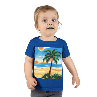 Tropical Paradise Toddler T-Shirt, Beach Vibes, Summer Outing, Kid's Summer Tee, Travel, Vacation Apparel, Gift for Kids