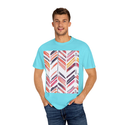 Colorful Patterned Unisex T-Shirt, Stylish Casual Tee, Gift for Her, Summer Wear, Boho Tees, Trendy Everyday Shirt