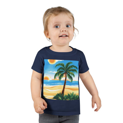 Tropical Paradise Toddler T-Shirt, Beach Vibes, Summer Outing, Kid's Summer Tee, Travel, Vacation Apparel, Gift for Kids