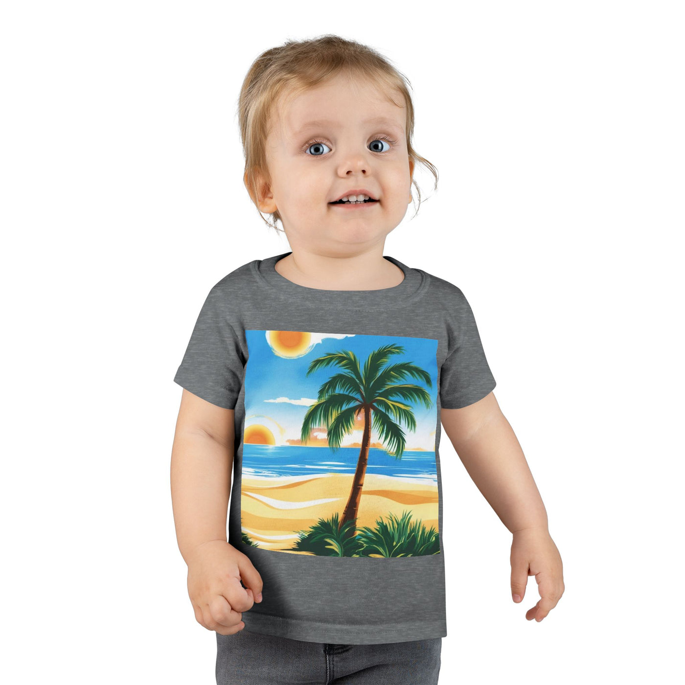 Tropical Paradise Toddler T-Shirt, Beach Vibes, Summer Outing, Kid's Summer Tee, Travel, Vacation Apparel, Gift for Kids
