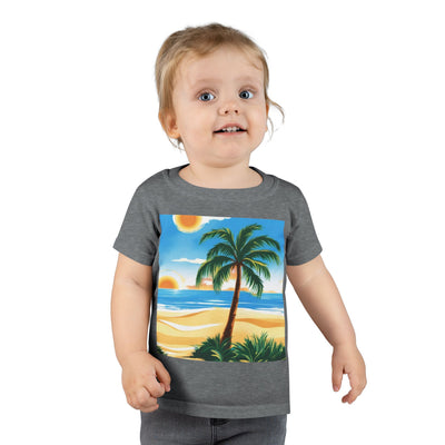 Tropical Paradise Toddler T-Shirt, Beach Vibes, Summer Outing, Kid's Summer Tee, Travel, Vacation Apparel, Gift for Kids