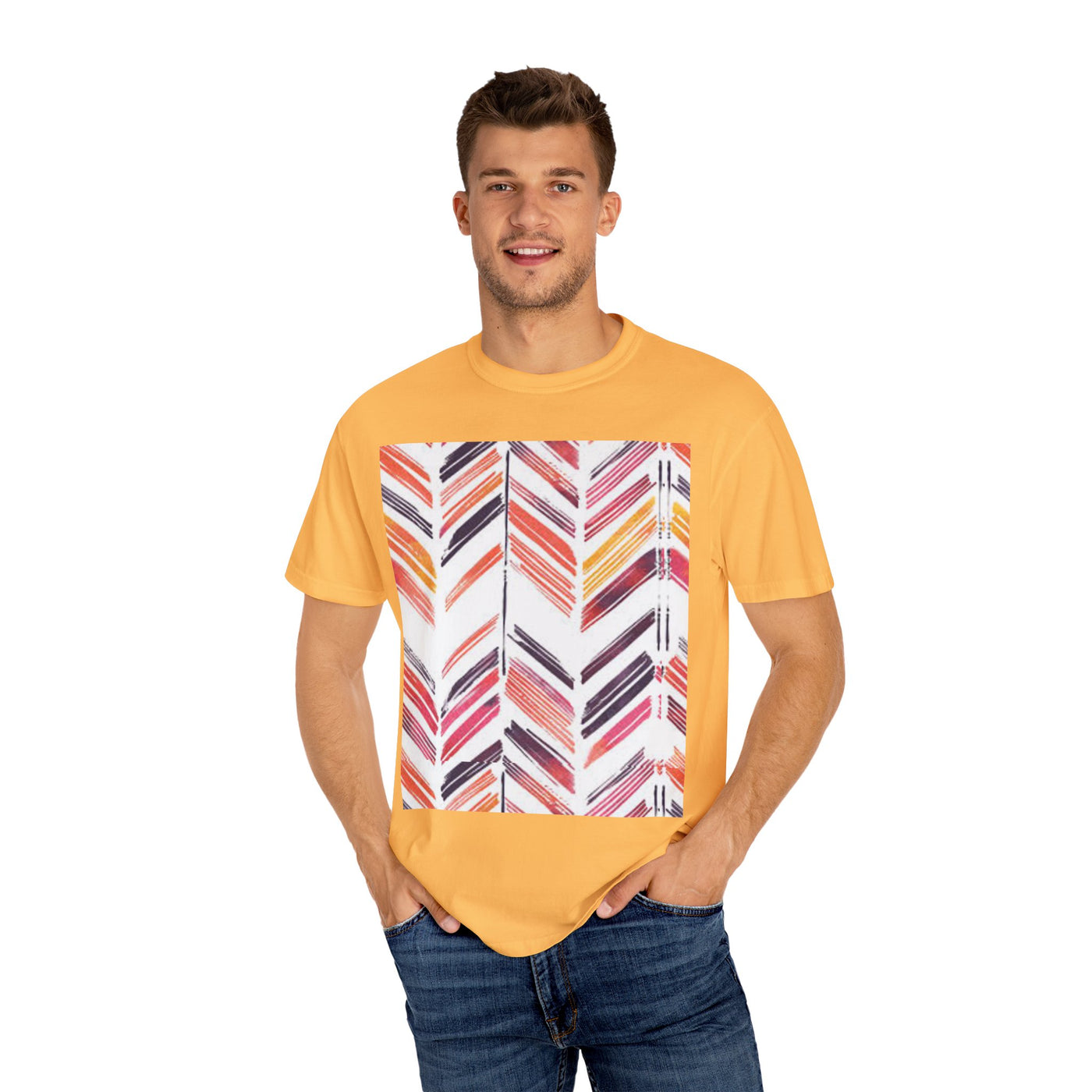 Colorful Patterned Unisex T-Shirt, Stylish Casual Tee, Gift for Her, Summer Wear, Boho Tees, Trendy Everyday Shirt