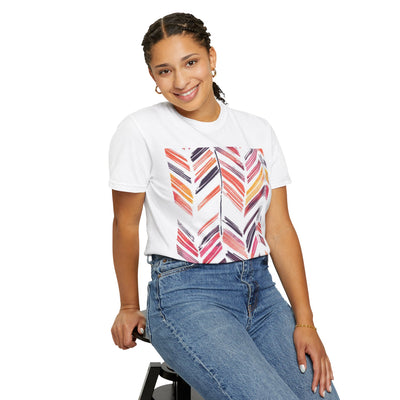 Colorful Patterned Unisex T-Shirt, Stylish Casual Tee, Gift for Her, Summer Wear, Boho Tees, Trendy Everyday Shirt