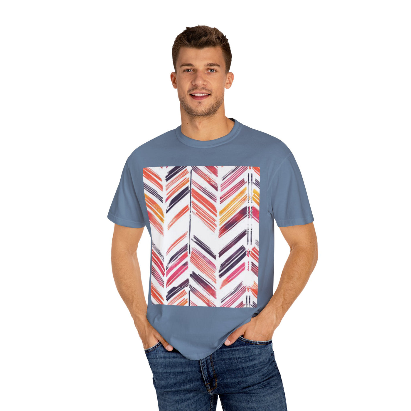 Colorful Patterned Unisex T-Shirt, Stylish Casual Tee, Gift for Her, Summer Wear, Boho Tees, Trendy Everyday Shirt