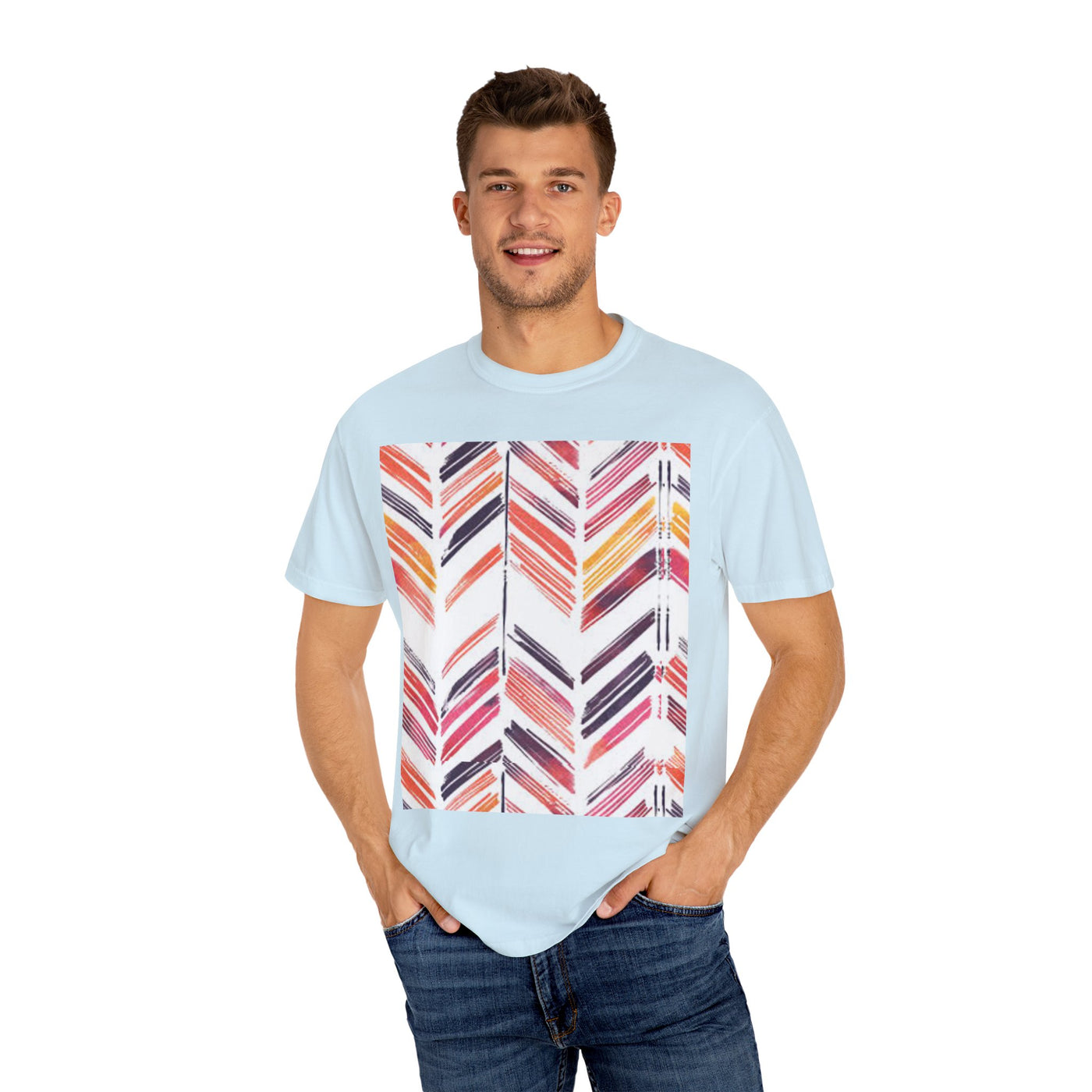 Colorful Patterned Unisex T-Shirt, Stylish Casual Tee, Gift for Her, Summer Wear, Boho Tees, Trendy Everyday Shirt