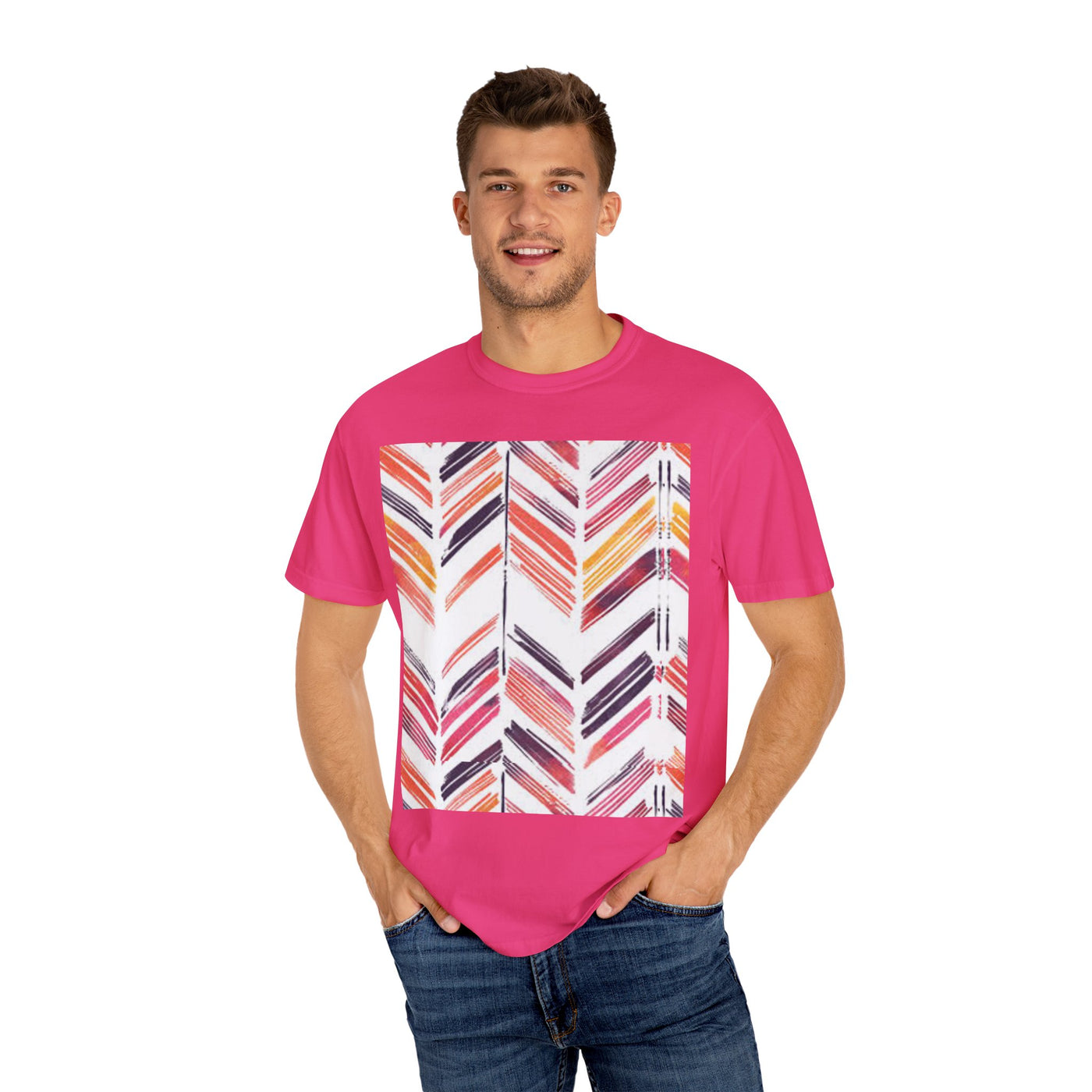 Colorful Patterned Unisex T-Shirt, Stylish Casual Tee, Gift for Her, Summer Wear, Boho Tees, Trendy Everyday Shirt