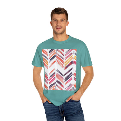 Colorful Patterned Unisex T-Shirt, Stylish Casual Tee, Gift for Her, Summer Wear, Boho Tees, Trendy Everyday Shirt