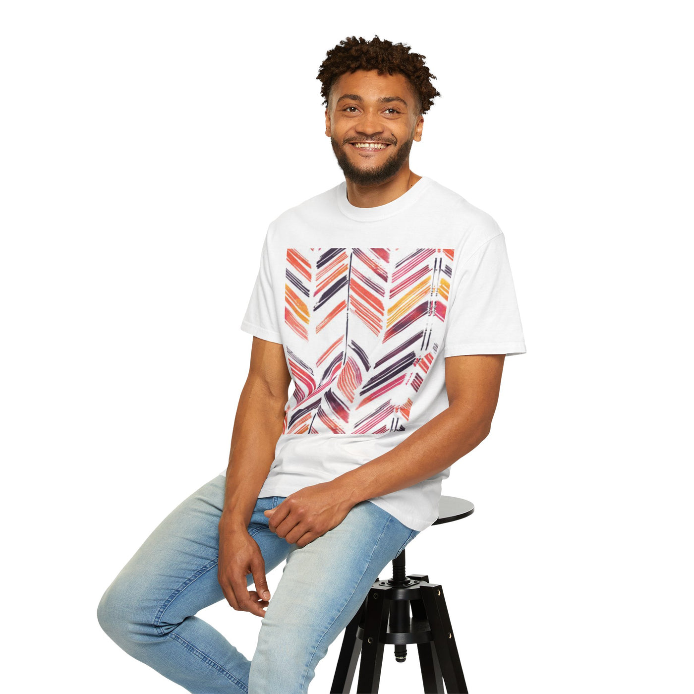 Colorful Patterned Unisex T-Shirt, Stylish Casual Tee, Gift for Her, Summer Wear, Boho Tees, Trendy Everyday Shirt
