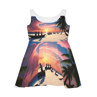 Tropical Women's Skater Dress - Beach Vibes, Summer Fun, Vacation Wear, Resort Clothing, Casual Dress, Party Dress