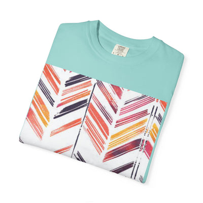 Colorful Patterned Unisex T-Shirt, Stylish Casual Tee, Gift for Her, Summer Wear, Boho Tees, Trendy Everyday Shirt