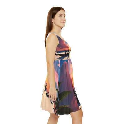 Tropical Women's Skater Dress - Beach Vibes, Summer Fun, Vacation Wear, Resort Clothing, Casual Dress, Party Dress