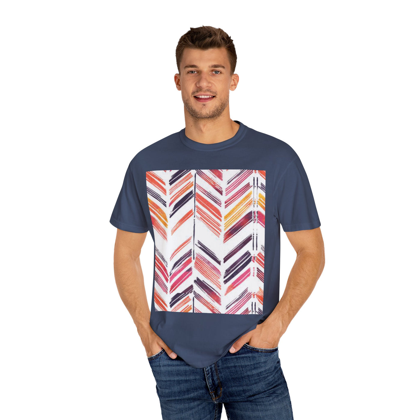 Colorful Patterned Unisex T-Shirt, Stylish Casual Tee, Gift for Her, Summer Wear, Boho Tees, Trendy Everyday Shirt