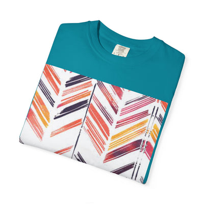 Colorful Patterned Unisex T-Shirt, Stylish Casual Tee, Gift for Her, Summer Wear, Boho Tees, Trendy Everyday Shirt