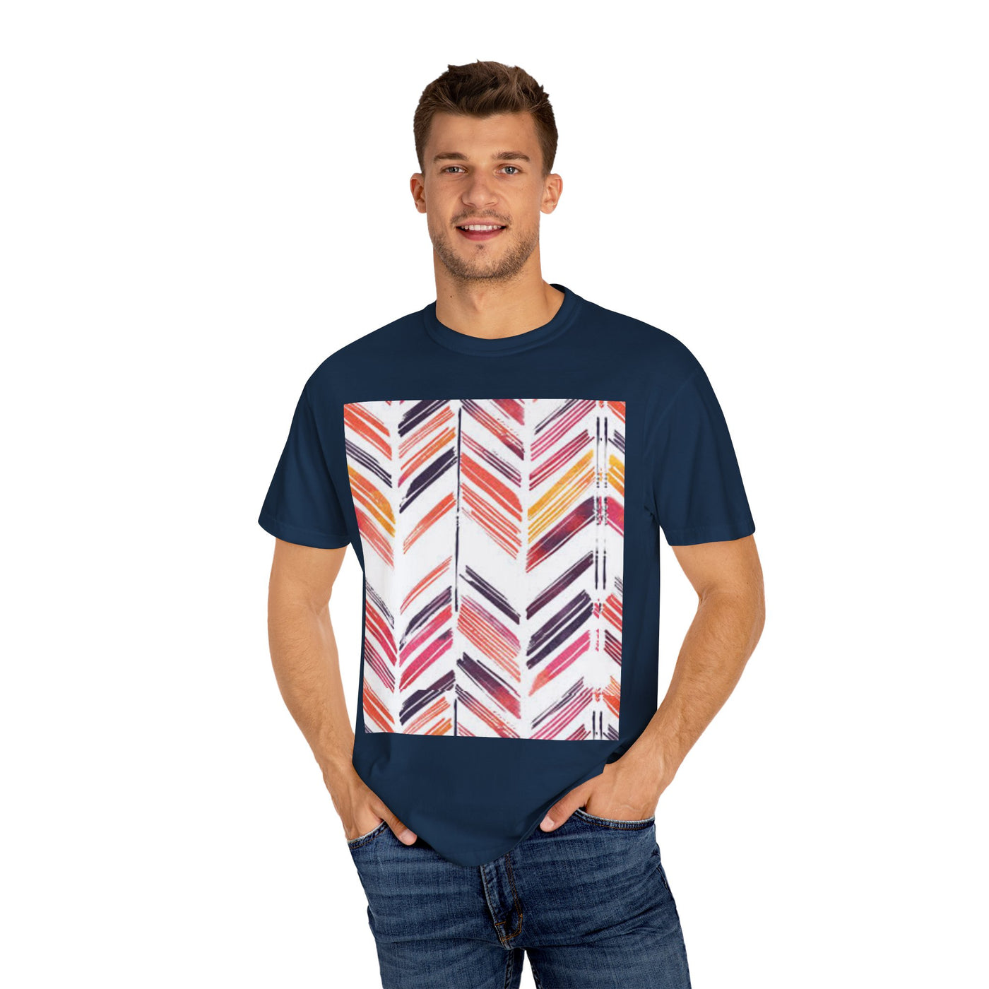 Colorful Patterned Unisex T-Shirt, Stylish Casual Tee, Gift for Her, Summer Wear, Boho Tees, Trendy Everyday Shirt