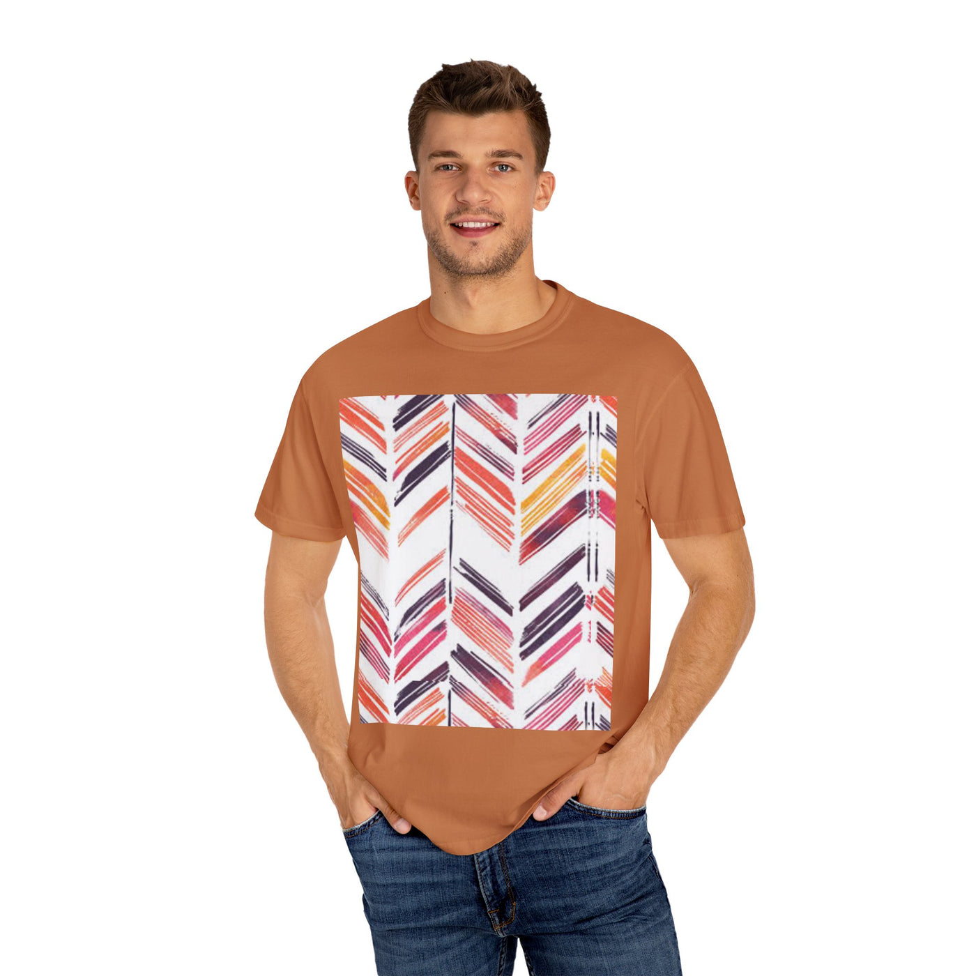 Colorful Patterned Unisex T-Shirt, Stylish Casual Tee, Gift for Her, Summer Wear, Boho Tees, Trendy Everyday Shirt