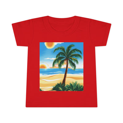 Tropical Paradise Toddler T-Shirt, Beach Vibes, Summer Outing, Kid's Summer Tee, Travel, Vacation Apparel, Gift for Kids