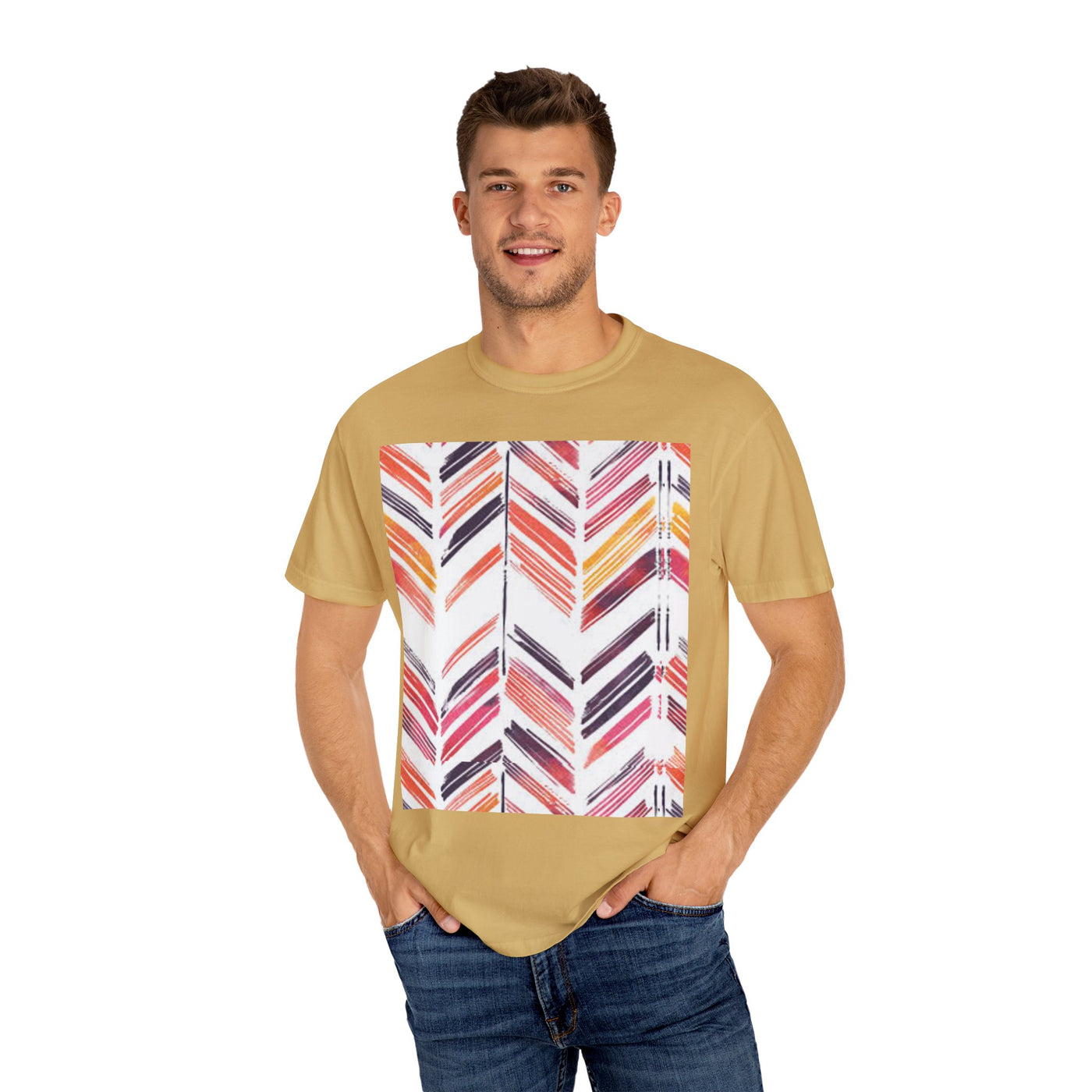 Colorful Patterned Unisex T-Shirt, Stylish Casual Tee, Gift for Her, Summer Wear, Boho Tees, Trendy Everyday Shirt