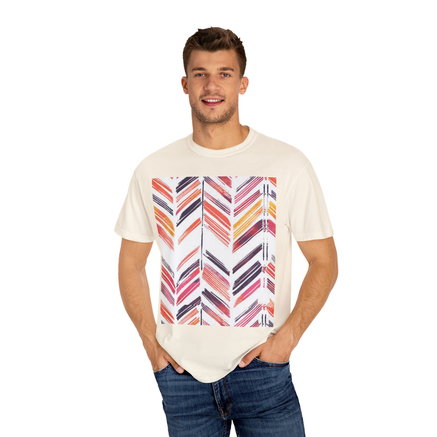 Colorful Patterned Unisex T-Shirt, Stylish Casual Tee, Gift for Her, Summer Wear, Boho Tees, Trendy Everyday Shirt
