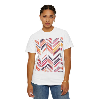 Colorful Patterned Unisex T-Shirt, Stylish Casual Tee, Gift for Her, Summer Wear, Boho Tees, Trendy Everyday Shirt