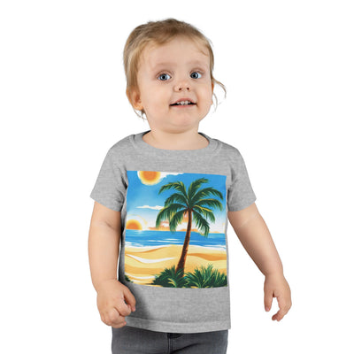 Tropical Paradise Toddler T-Shirt, Beach Vibes, Summer Outing, Kid's Summer Tee, Travel, Vacation Apparel, Gift for Kids