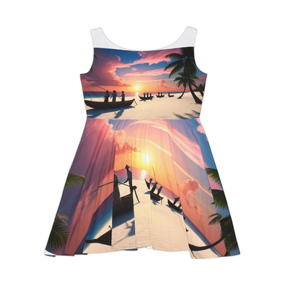 Tropical Women's Skater Dress - Beach Vibes, Summer Fun, Vacation Wear, Resort Clothing, Casual Dress, Party Dress
