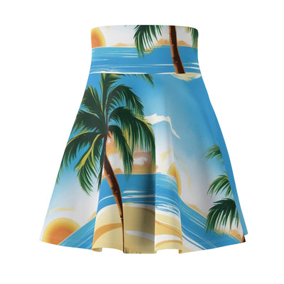 Tropical Sunset Skater Skirt, Beach Vibes, Vacation Wear, Summer Outfit, Casual Fashion, Gift for Her, AOP Print