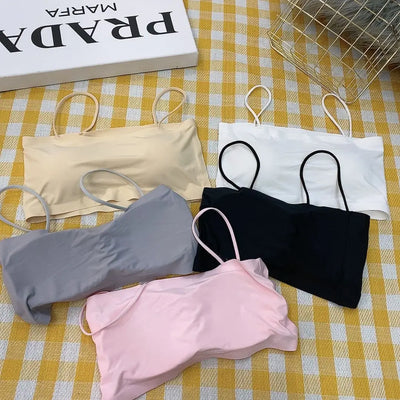Women Sling Tube Top Sexy Bra Top Breathable Chest Pad Wearing Underwear strapless blouse tube top bandeau top 2020