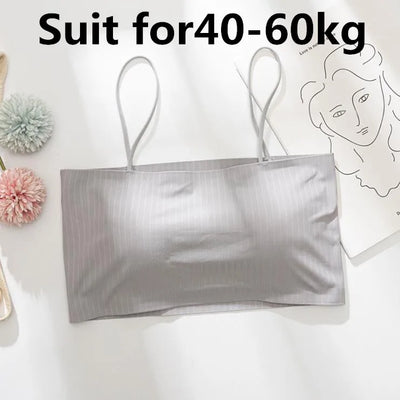 Women Sling Tube Top Sexy Bra Top Breathable Chest Pad Wearing Underwear strapless blouse tube top bandeau top 2020