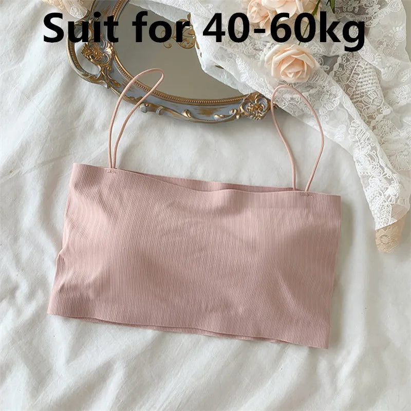 Women Sling Tube Top Sexy Bra Top Breathable Chest Pad Wearing Underwear strapless blouse tube top bandeau top 2020