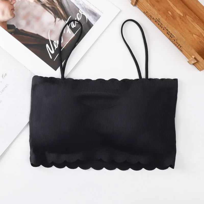 Women Sling Tube Top Sexy Bra Top Breathable Chest Pad Wearing Underwear strapless blouse tube top bandeau top 2020