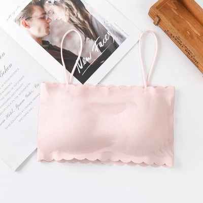 Women Sling Tube Top Sexy Bra Top Breathable Chest Pad Wearing Underwear strapless blouse tube top bandeau top 2020