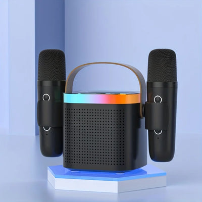 TANALAZ K8 Karaoke Machine Portable Bluetooth 5.1 PA Speaker System with 1-2 Wireless Microphones Home Family Singing Child  Gif